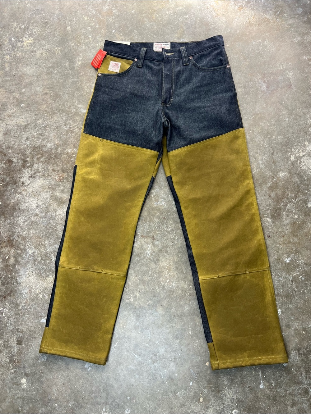 Wrangler Two-Tone Olive Green and Black Cargo Work Pants